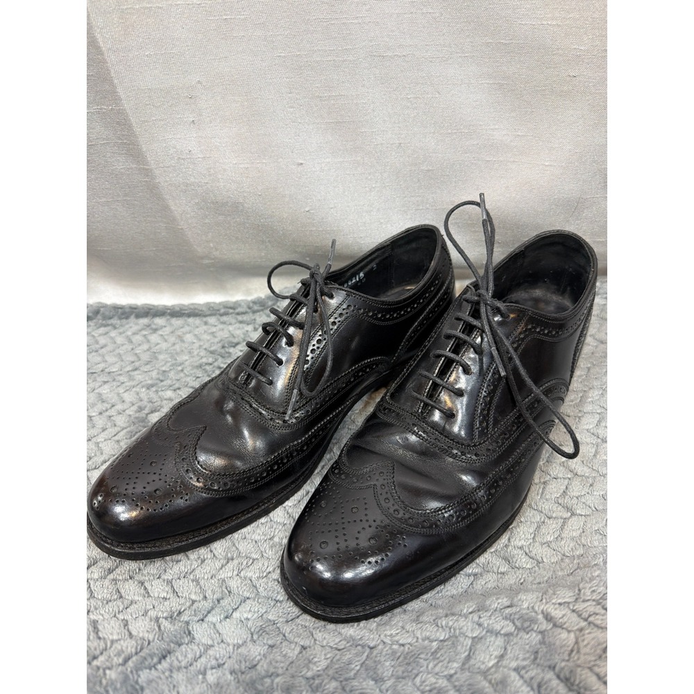 Florsheim Mens Black Leather Wingtip Oxford Brogue Dress Shoes 8.5 C 20330
